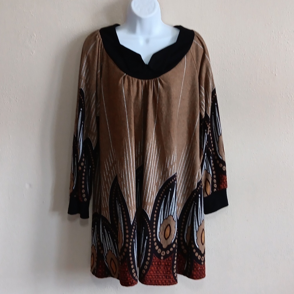 Granola Grunge, Boho Academia, Fairy Grunge Dress, Long Sleeve Slip On - Picture 1 of 9